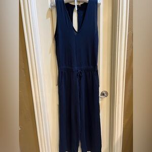 Quince Navy Sleeveless Jumpsuit